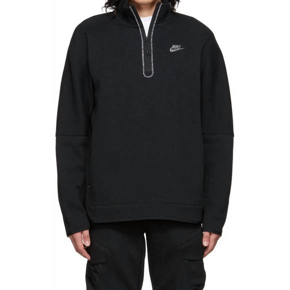 NEW NIKE men sportswear half-zip sweatshirt activewear in black